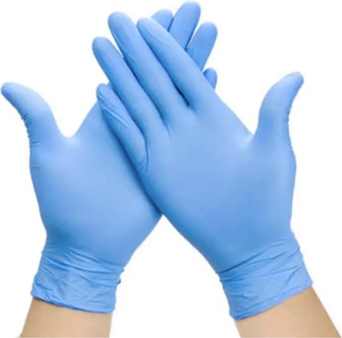 Rękawiczki jednorazowe Rękawice nitrylowe niebieskie XL 100 szt.
