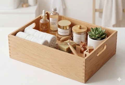 SKRZYNKA DREWNIANA PUDEŁKO SKRZYNIA POJEMNIK 40x30x20 cm KUFER NA ZABAWKI