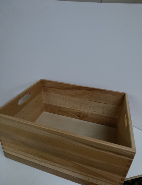 SKRZYNKA DREWNIANA PUDEŁKO SKRZYNIA POJEMNIK 40x30x20 cm KUFER NA ZABAWKI