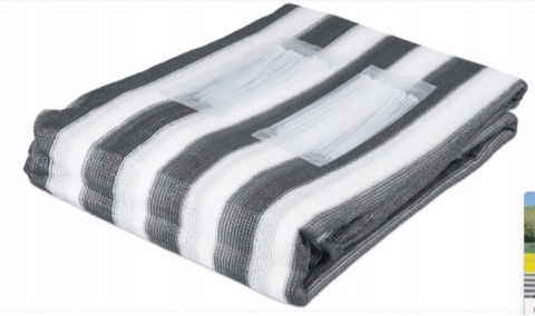 Siatka ochronna, cieniująca 1,8 x 20 m biało - szara