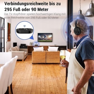 Słuchawki bezprzewodowe nauszne Bluetooth do TV AS-K2