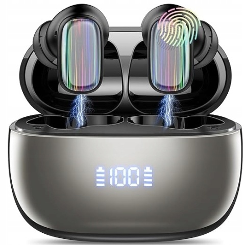 Słuchawki douszne bezprzewodowe Conyat H63 Bluetooth 5.4, czarne