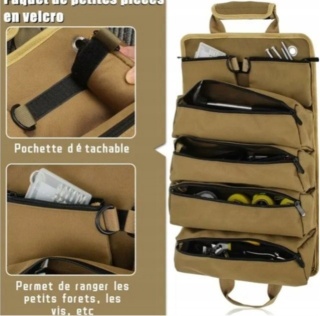 TORBA NA NARZĘDZIA WODOODPORNA ORGANIZER ZWIJANY 2w1 ZAWIESZANY KAMPER WARS