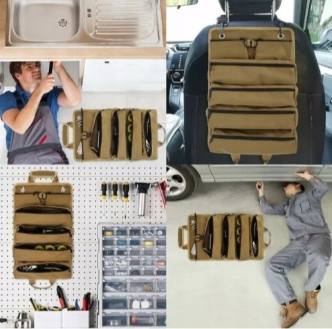 TORBA NA NARZĘDZIA WODOODPORNA ORGANIZER ZWIJANY 2w1 ZAWIESZANY KAMPER WARS