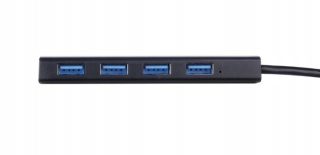 TRONIC Hub USB z 4 portami USB 3.0, kabel 32 cm - CZARNY