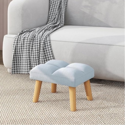 Taboret, podnóżek tpicerowany, aksamitny puf 40x30x27 cm