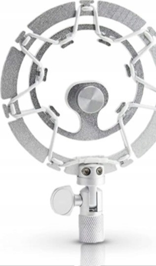 Uchwyt Koszyk Antywibracyjny do Mikrofonu Srebrny Uniwersalny 43-47mm