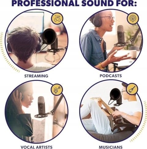 Uchwyt Koszyk Antywibracyjny do Mikrofonu Srebrny Uniwersalny 43-47mm