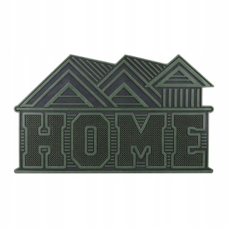 WYCIERACZKA GUMOWA DO BUTÓW W KSZTAŁCIE DOMU HOME 75x45CM czarno zielona