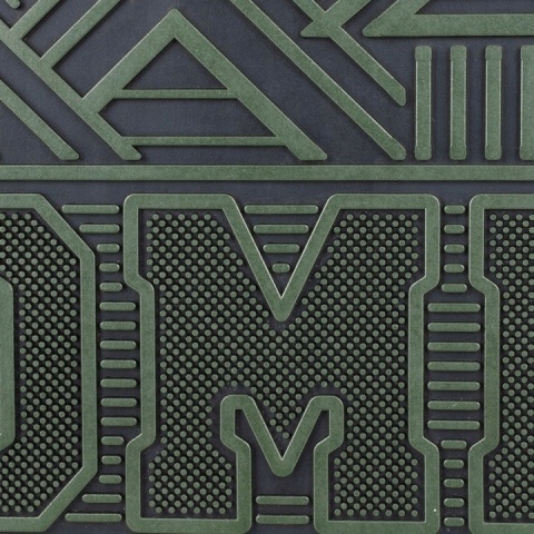 WYCIERACZKA GUMOWA DO BUTÓW W KSZTAŁCIE DOMU HOME 75x45CM czarno zielona