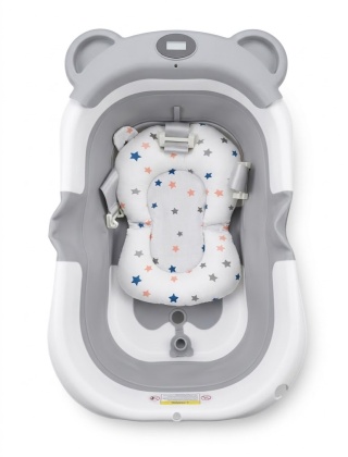 Wanienka turystyczna składana dla dziecka z Pomiar temperatury Szara