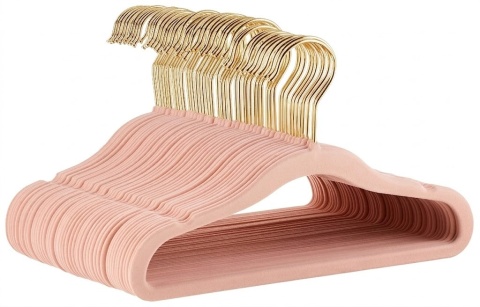 Wieszak wiszący welur Amazon odcienie różu 60 szt.