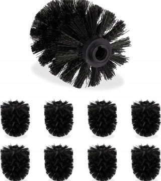 Zestaw główek końcówek do szczotki WC Relaxdays czarne 9 sztuk