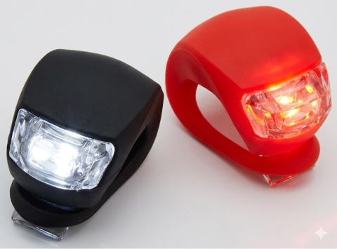 Zestaw lampek rowerowych 2 szt przód i tył