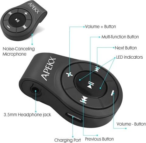 APEKX Bezprzewodowy Adapter Audio Bluetooth
