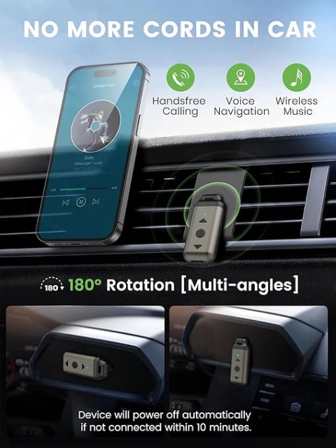 BEZPRZEWODOWY ADAPTER Bluetooth 5.4 OBROTOWY ODBIORNIK HVMLAK Air88