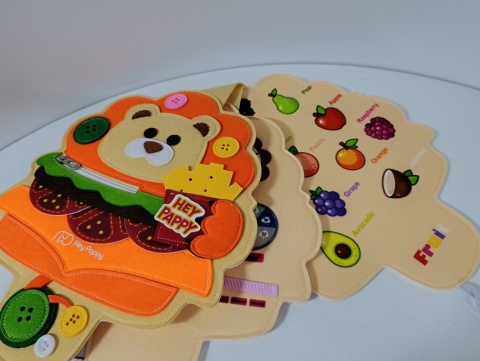 Edukacyjna Książeczka Sensoryczna „HEY PAPPY” Montessori