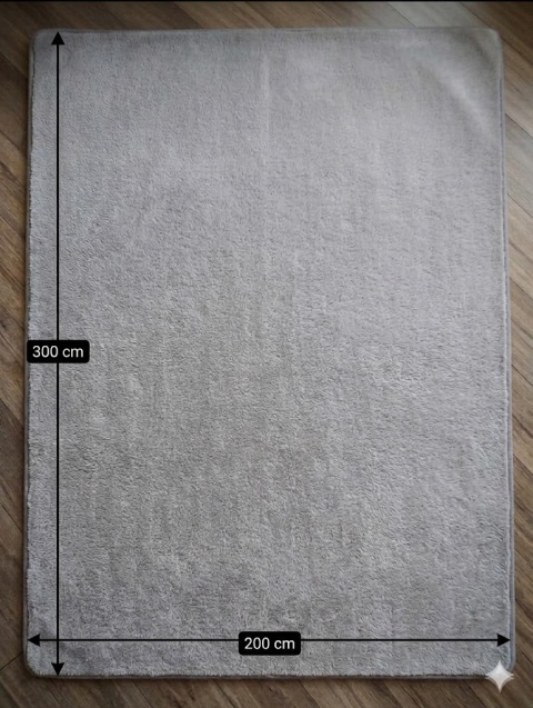 JASNOSZARY DYWAN PREMIUM – 200 x 300 cm antypoślizgowy spód