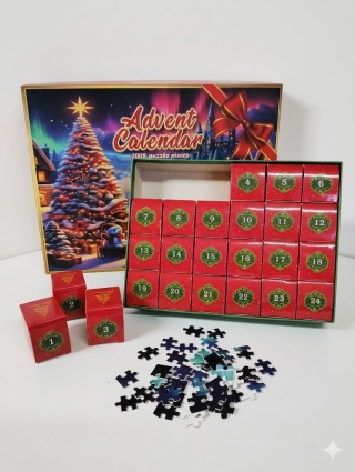 Kalendarz Adwentowy PUZZLE – 1008 elementów | 24 dni radosnego oczekiwania!