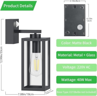 Kinkiet Zewnętrzny LED z Czujnikiem – Model GW-S061