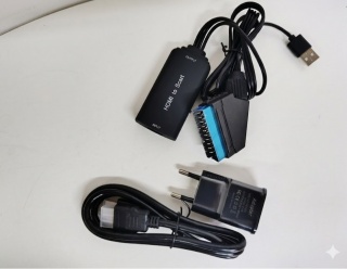 Konwerter HDMI do SCART (Eurozłącze) – Full HD + Zasilacz