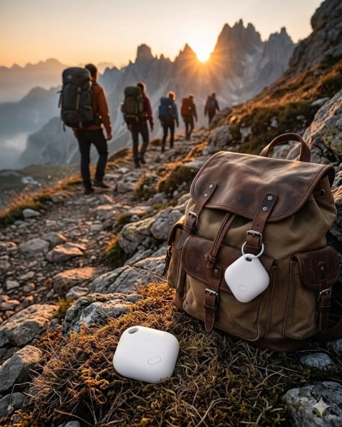 Lokalizator Mini Tracker IP67 Bluetooth Find My 200ft Do Kluczy Torebki iOS