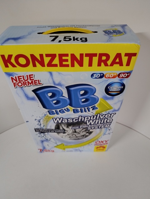 PROSZEK DO PRANIA BB BLAU BLITZ 7,5kg WHITE – NIEMIECKA JAKOŚĆ (150 PRAŃ)