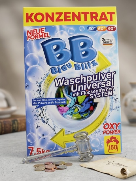 PROSZEK DO PRANIA BB BLAU BLITZ 7,5kg Uniwersal – NIEMIECKA JAKOŚĆ (150 PRAŃ)