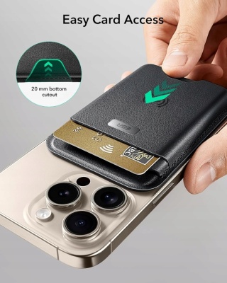 Portfel Magnetyczny ESR Czarny Iphone MagSafe