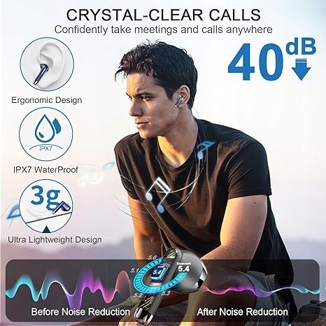 Słuchawki bezprzewodowe douszne Bluetooth 5.3 Conyat J52