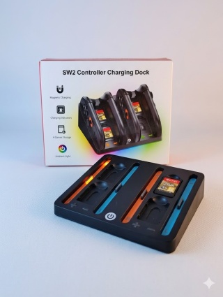 Stacja Dokująca VG-SW223 – Wielofunkcyjna Ładowarka 4w1 do Joy-Con