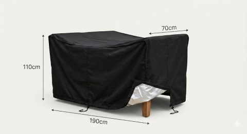 Wodoodporny Pokrowiec Ochronny – 190x70x110 cm