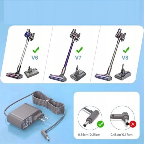 ZASILACZ ŁADOWARKA 1.8M DO ODKURZACZA DYSON V6 V7 V8