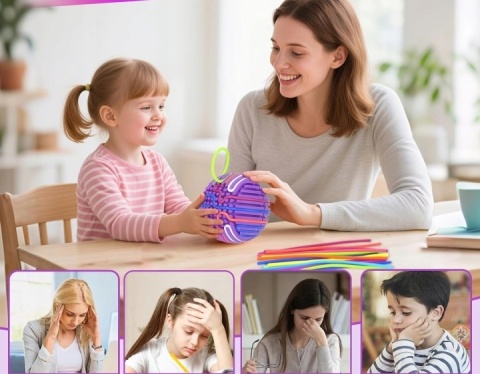 Zabawka Sensoryczna Silikonowa Edukacyjna ADHD Autyzm piłka Antystresowa