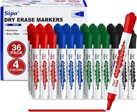 Zestaw Markery Suchościeralne Sipa SW551 – 4 Kolory