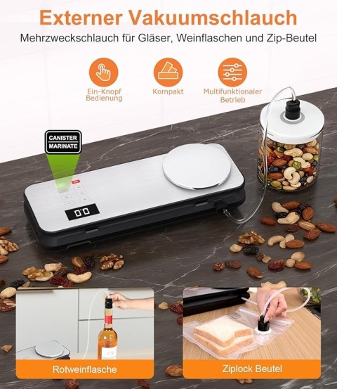 Zgrzewarka Próżniowa 2w1 z Wbudowaną Wagą Kuchenną – Maxwini VS6680RM