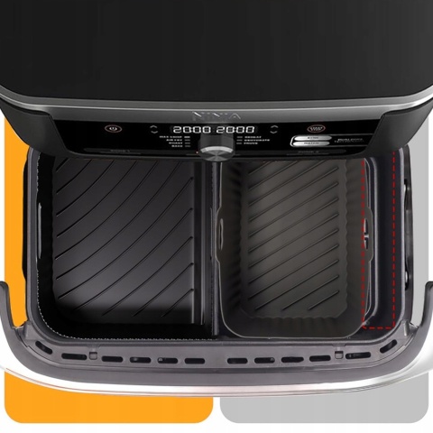 2X FORMA SILIKONOWA DO PIECZENIA DO Air Fryer CZARNY 20x16 cm