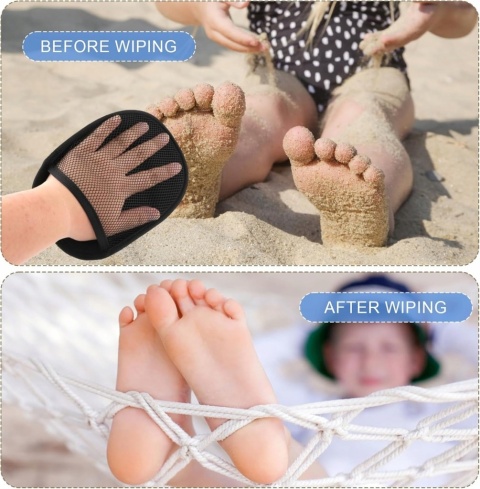 Rękawice do usuwania piasku z ciała – Niezbędnik na każdej plaży