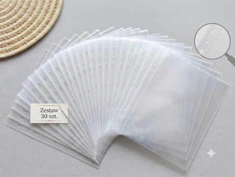 30x Koszulki na dokumenty kolekcje 19x15 cm – Idealne do segregatora
