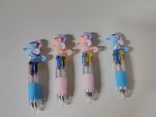4 szt MINI DŁUGOPIS 4 KOLORY W JEDNYM KONIK MORSKI