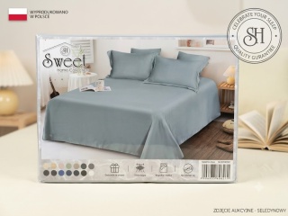 Klasyczne Bawełniane Prześcieradło bez gumki – Sweet Home Collection – Seledynowy Relaks