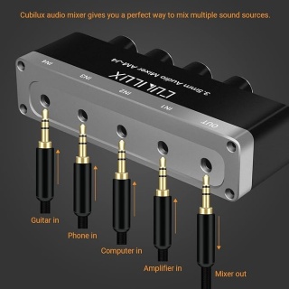 Cubilux 4-kanałowy Mini Mikser Audio 3.5mm (AM-J4)