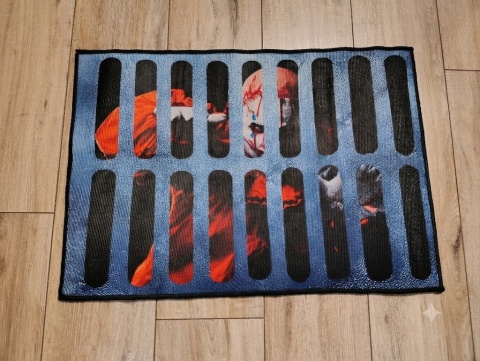 DYWANIK CHODNIK WYCIERACZKA 3D HORROR KLAUN HALLOWEEN 40x60 CM DEKORACJA