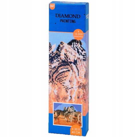 Diamond Painting – Zestaw do haftu diamentowego (Mozaika diamentowa) zebry
