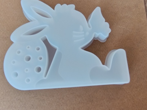 Formy silikonowe do dekoracji 3D Zajączek - zestaw 2 form do żywicy i gipsu Rękodzieło DIY
