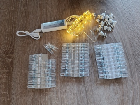 Girlanda Świetlna 100 LED z Klipsami do powieszenia