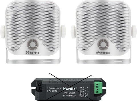 Głośniki Wodoodporne Marine Herdio 4" – Zestaw 2 sztuk 120W para