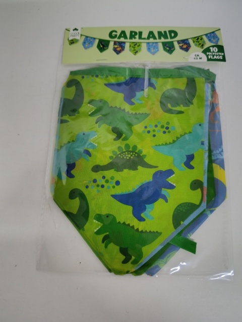 KOLOROWA GIRLANDA Z FLAGAMI. PRZYJĘCIE DLA DZIECKA. 4,5 METRA. 10 FLAG