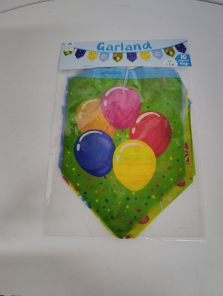 KOLOROWA GIRLANDA Z FLAGAMI. PRZYJĘCIE DLA DZIECKA. 4,5 METRA. 10 FLAG