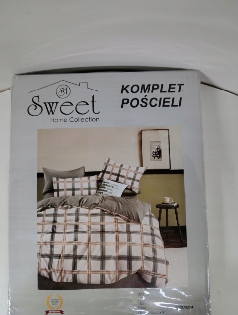 KOMPLET POŚCIELI 3 CZĘŚCIOWA Satyna bawełna 160x200 CM +2 POSZEWKI 70x80 CM
